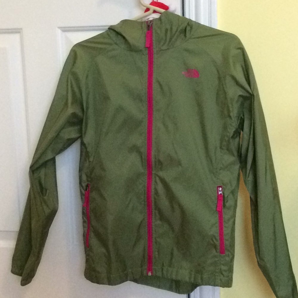 Olive Green  North Face windbreaker Jacket